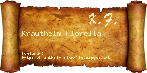 Krautheim Fiorella névjegykártya